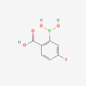 molecular formula C7H6BFO4 B1591589 2-Borono-4-fluorobenzoic acid CAS No. 874290-62-7
