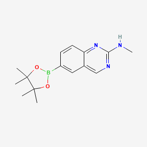 molecular formula C15H20BN3O2 B1591590 N-Methyl-6-(4,4,5,5-tetramethyl-1,3,2-dioxaborolan-2-YL)quinazolin-2-amine CAS No. 913067-91-1