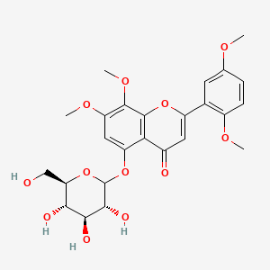 5-Hydroxy-7,8,2',5'-tetramethoxyflavone 5-O-glucoside