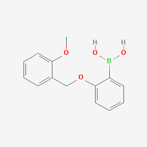 molecular formula C14H15BO4 B1591614 (2-((2-甲氧基苄基)氧基)苯基)硼酸 CAS No. 871125-76-7