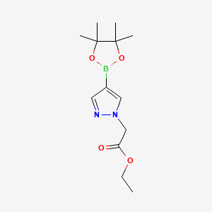 molecular formula C13H21BN2O4 B1591616 2-(4-(4,4,5,5-四甲基-1,3,2-二氧杂硼环-2-基)-1H-吡唑-1-基)乙酸乙酯 CAS No. 864754-16-5