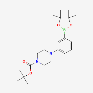 molecular formula C21H33BN2O4 B1591620 Tert-butyl 4-(3-(4,4,5,5-tetramethyl-1,3,2-dioxaborolan-2-YL)phenyl)piperazine-1-carboxylate CAS No. 540752-87-2