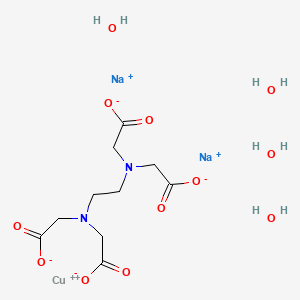 molecular formula C10H14CuN2Na2O9 B1591627 Ethylenediaminetetraacetic acid copper disodium salt hydrate CAS No. 39208-15-6