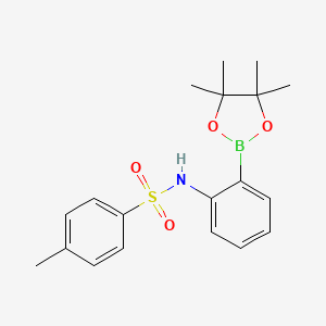 molecular formula C19H24BNO4S B1591643 2-(Toluene-4-sulfonylamino)phenylboronic acid, pinacol ester CAS No. 796061-07-9