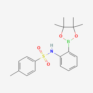 molecular formula C19H24BNO4S B1591643 4-Methyl-N-[2-(4,4,5,5-tetramethyl-1,3,2-dioxaborolan-2-YL)phenyl]benzenesulfonamide CAS No. 796061-07-9