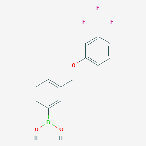 molecular formula C14H12BF3O3 B1591646 (3-((3-(Trifluoromethyl)phenoxy)methyl)phenyl)boronic acid CAS No. 870778-98-6