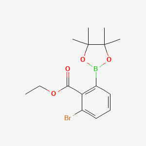 molecular formula C15H20BBrO4 B1591672 Ethyl 2-bromo-6-(4,4,5,5-tetramethyl-1,3,2-dioxaborolan-2-yl)benzoate CAS No. 1025708-01-3