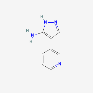 molecular formula C8H8N4 B1591686 4-吡啶-3-基-2H-吡唑-3-胺 CAS No. 40545-68-4