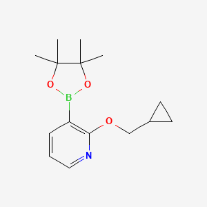 molecular formula C15H22BNO3 B1591692 2-(环丙氧甲基)-3-(4,4,5,5-四甲基-1,3,2-二氧杂硼环-2-基)吡啶 CAS No. 848243-26-5