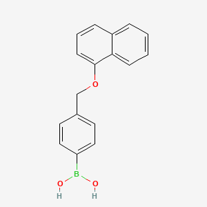 molecular formula C17H15BO3 B1591706 (4-((Naphthalen-1-yloxy)methyl)phenyl)boronic acid CAS No. 871125-78-9