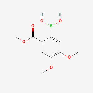 molecular formula C10H13BO6 B1591717 4,5-Dimethoxy-2-(methoxycarbonyl)phenylboronic acid CAS No. 1072952-49-8