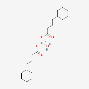 molecular formula C20H36AlO5 B1591726 Aluminum, bis(cyclohexanebutanoato-O)hydroxy- CAS No. 38598-34-4