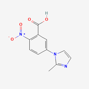 molecular formula C11H9N3O4 B1591729 5-(2-Methyl-1H-imidazol-1-yl)-2-nitrobenzoic acid CAS No. 954265-75-9