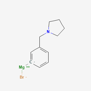 molecular formula C11H14BrMgN B1591736 [3-(1-吡咯烷基甲基)苯基]溴化镁溶液 CAS No. 480424-79-1