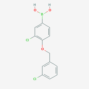 molecular formula C13H11BCl2O3 B1591747 (3-Chloro-4-((3-chlorobenzyl)oxy)phenyl)boronic acid CAS No. 849062-26-6
