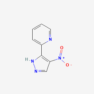 molecular formula C8H6N4O2 B1591757 2-(4-硝基-1H-吡唑-3-基)吡啶 CAS No. 192711-20-9
