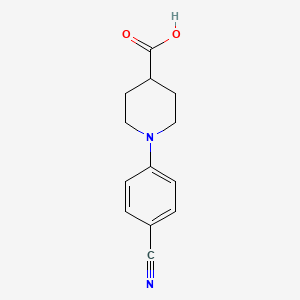 molecular formula C13H14N2O2 B1591762 1-(4-氰基苯基)哌啶-4-羧酸 CAS No. 162997-21-9