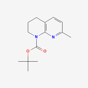 molecular formula C14H20N2O2 B1591769 Tert-butyl 7-methyl-3,4-dihydro-1,8-naphthyridine-1(2H)-carboxylate CAS No. 243641-37-4