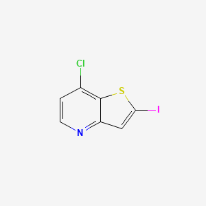 molecular formula C7H3ClINS B1591772 7-氯-2-碘噻吩[3,2-b]吡啶 CAS No. 602303-26-4