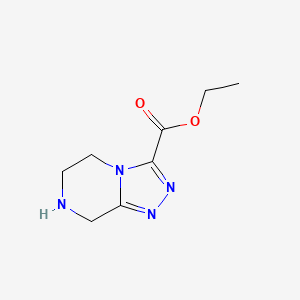molecular formula C8H12N4O2 B1591779 Ethyl 5,6,7,8-tetrahydro-[1,2,4]triazolo[4,3-A]pyrazine-3-carboxylate CAS No. 723286-68-8