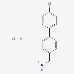 [4-(4-Chlorophenyl)phenyl]methylamine hydrochloride