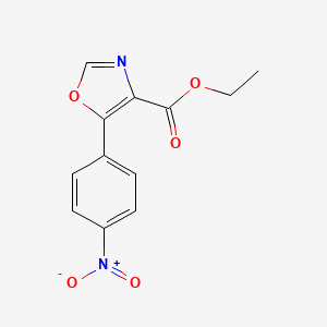 molecular formula C12H10N2O5 B1591790 Ethyl 5-(4-nitrophenyl)oxazole-4-carboxylate CAS No. 72030-87-6