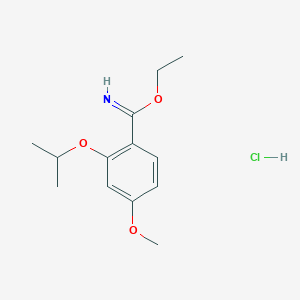 molecular formula C13H20ClNO3 B1591799 Ethyl 2-isopropoxy-4-methoxybenzimidate hydrochloride CAS No. 548472-48-6