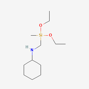 N-{[Diethoxy(methyl)silyl]methyl}cyclohexanamine