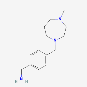 molecular formula C14H23N3 B1591811 [4-[(4-Methyl-1,4-diazepan-1-yl)methyl]phenyl]methanamine CAS No. 884507-52-2