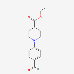 molecular formula C15H19NO3 B1591813 1-(4-甲酰苯基)哌啶-4-羧酸乙酯 CAS No. 85345-11-5