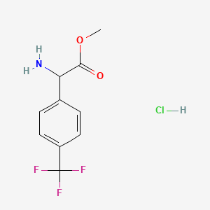 molecular formula C10H11ClF3NO2 B1591814 Methyl amino[4-(trifluoromethyl)phenyl]acetate hydrochloride CAS No. 390815-48-2