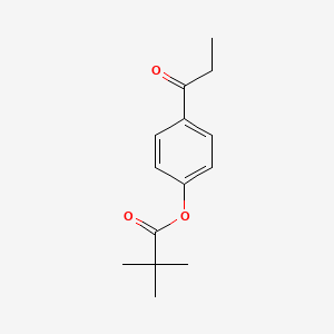 molecular formula C14H18O3 B1591818 4-Propanoylphenyl 2,2-dimethylpropanoate CAS No. 120703-45-9