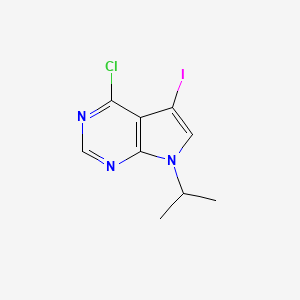 molecular formula C9H9ClIN3 B1591822 4-氯-5-碘-7-异丙基-7H-吡咯并[2,3-d]嘧啶 CAS No. 213744-81-1