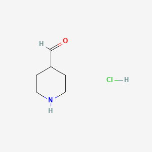 molecular formula C6H12ClNO B1591834 哌啶-4-甲醛盐酸盐 CAS No. 1159825-32-7