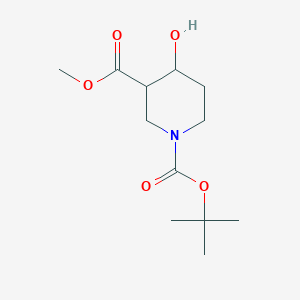 molecular formula C12H21NO5 B1591841 N-Boc-4-羟基哌啶-3-羧酸甲酯 CAS No. 406212-51-9