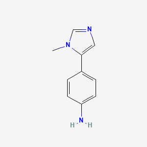 molecular formula C10H11N3 B1591867 4-(1-甲基-1H-咪唑-5-基)苯胺 CAS No. 89250-15-7