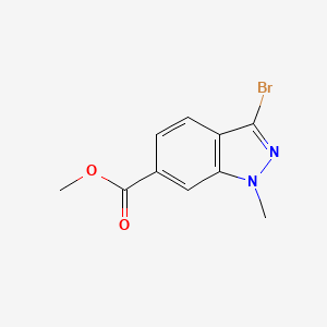molecular formula C10H9BrN2O2 B1591893 METHYL 3-BROMO-1-METHYLINDAZOLE-6-CARBOXYLATE CAS No. 192945-57-6
