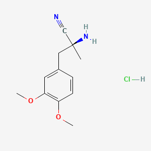 (S)-2-Amino-3-(3,4-dimethoxyphenyl)-2-methylpropiononitrile monohydrochloride