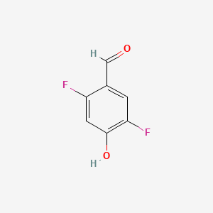 molecular formula C7H4F2O2 B1591943 2,5-Difluoro-4-hydroxybenzaldehyde CAS No. 918523-99-6