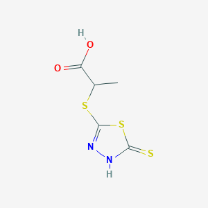 2-((5-Mercapto-1,3,4-thiadiazol-2-yl)thio)propanoic acid