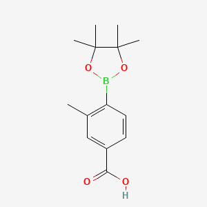 molecular formula C14H19BO4 B1591971 3-Methyl-4-(4,4,5,5-tetramethyl-1,3,2-dioxaborolan-2-yl)benzoic acid CAS No. 269409-74-7