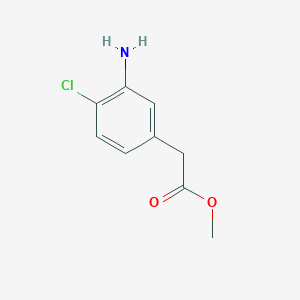 molecular formula C9H10ClNO2 B1592015 2-(3-氨基-4-氯苯基)乙酸甲酯 CAS No. 59833-69-1