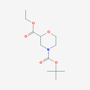 molecular formula C12H21NO5 B1592078 Ethyl 4-Boc-2-morpholinecarboxylate CAS No. 768371-16-0