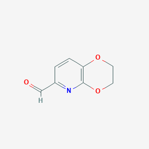 molecular formula C8H7NO3 B1592098 2,3-Dihydro-[1,4]dioxino[2,3-b]pyridine-6-carbaldehyde CAS No. 615568-24-6