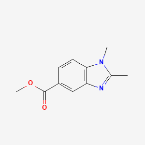 molecular formula C11H12N2O2 B1592113 Methyl 1,2-dimethyl-1H-benzo[d]imidazole-5-carboxylate CAS No. 256936-11-5
