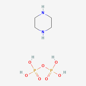 molecular formula C4H14N2O7P2 B1592114 Diphosphoric acid, compd. with piperazine (1:1) CAS No. 66034-17-1
