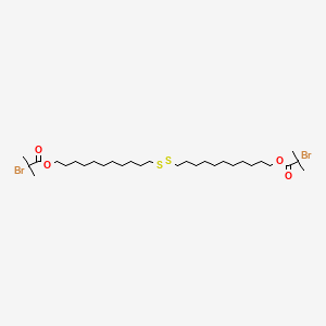 molecular formula C30H56Br2O4S2 B1592122 11-[11-(2-Bromo-2-methylpropanoyl)oxyundecyldisulfanyl]undecyl 2-bromo-2-methylpropanoate CAS No. 402828-41-5