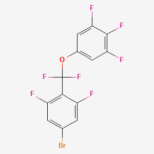 molecular formula C13H4BrF7O B1592124 5-((4-Bromo-2,6-difluorophenyl)difluoromethoxy)-1,2,3-trifluorobenzene CAS No. 511540-64-0