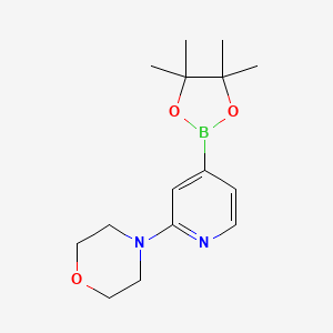 molecular formula C15H23BN2O3 B1592149 4-(4-(4,4,5,5-Tetramethyl-1,3,2-dioxaborolan-2-yl)pyridin-2-yl)morpholine CAS No. 888721-86-6