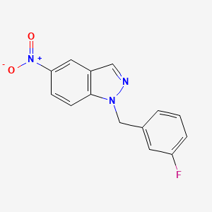 molecular formula C14H10FN3O2 B1592159 1-(3-氟苄基)-5-硝基-1H-吲唑 CAS No. 529508-58-5